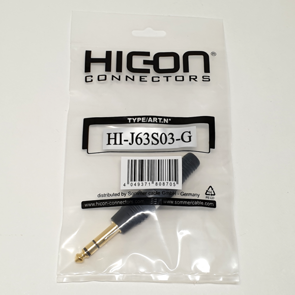 Hicon J63S03G 6,3 mm jack plug, stereo, recht - Image 7