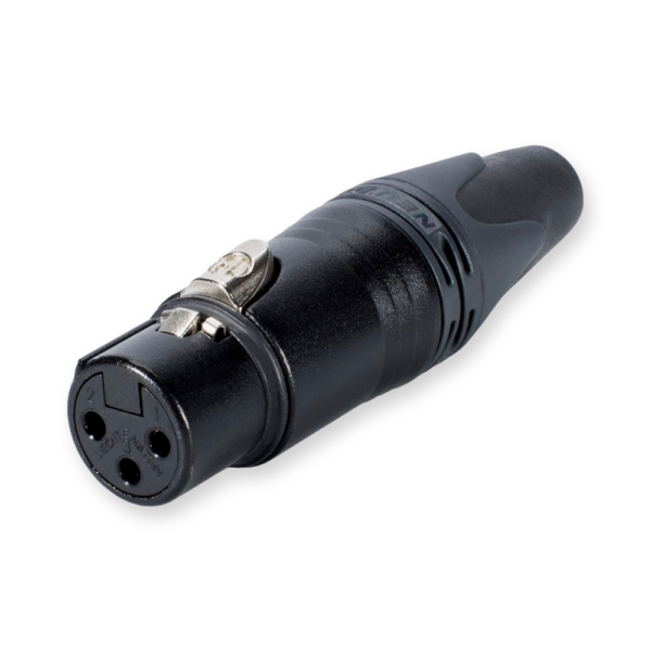 Neutrik NC3FXX-B female XLR connector zwart