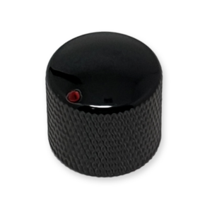 Gitaar dome knop zwart red dot