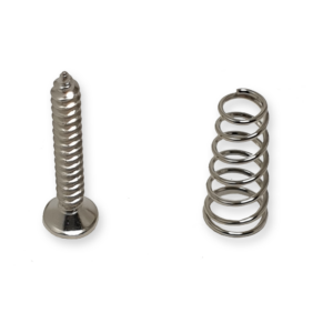 Single coil pickup schroef 22x3 chrome en veertje