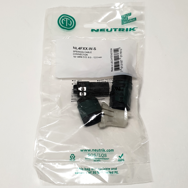 Neutrik NL4FXX-W-S Speakon connector 4-polig - Afbeelding 7