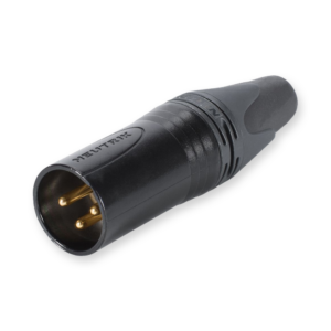Neutrik NC3MXX-Bmale XLR connector zwart gold contacts
