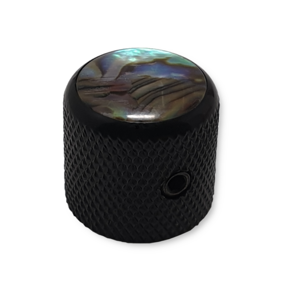 Dome knop black abalone metaal borgmoer