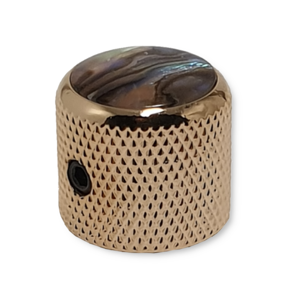 Dome knop gold abalone metaal borgmoer