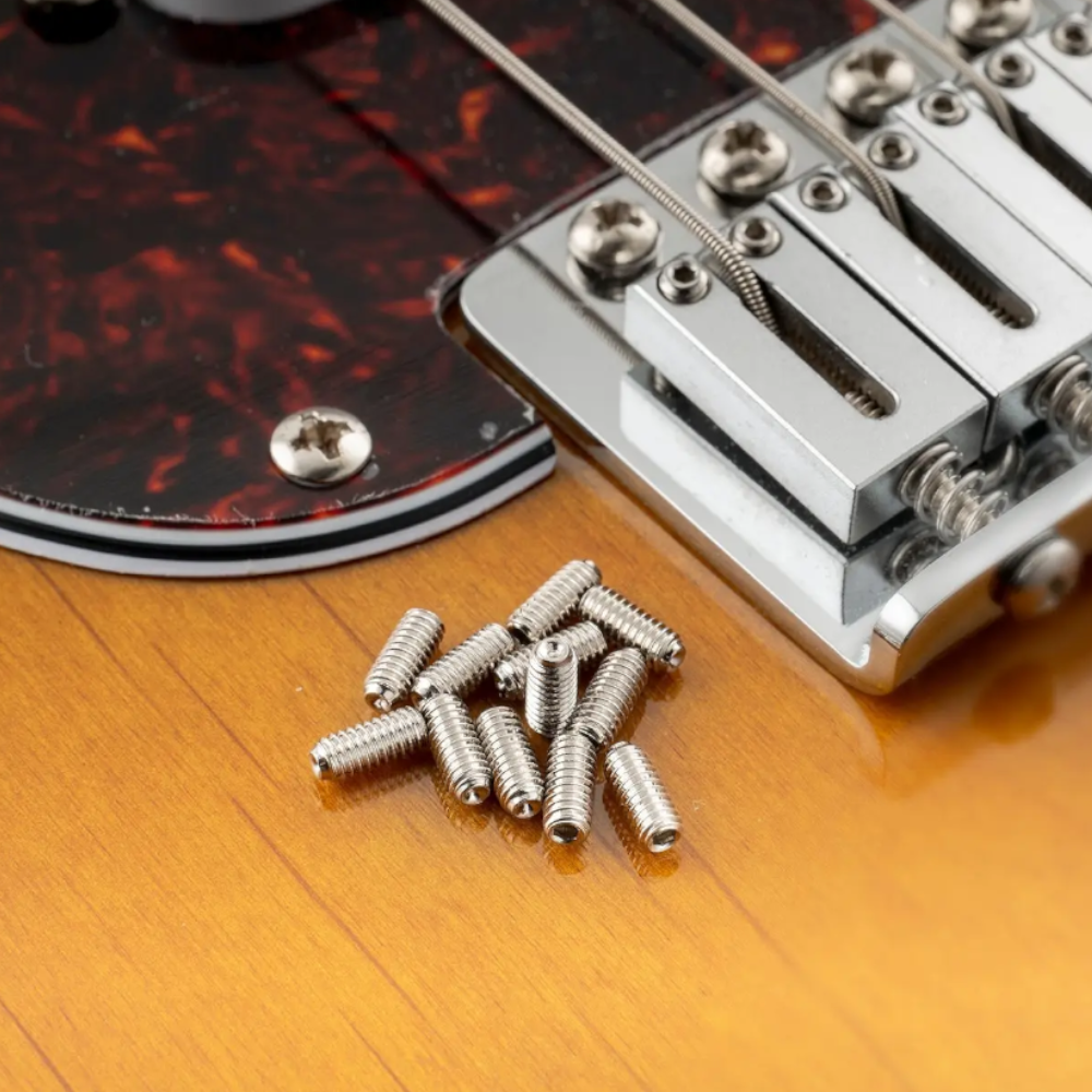 MusicLily brugzadelschroef imbus 6,5 mm USA UNF#4-48x1/4, nickel, 12 stuks - Afbeelding 5