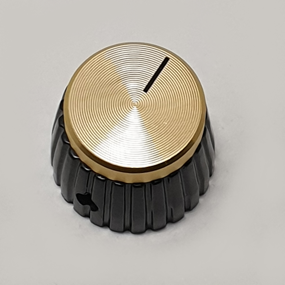 Marshall style knop, universeel, black-gold - Afbeelding 2