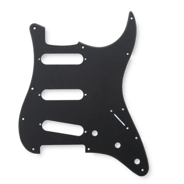 Slagplaat stratocaster 11H 1-ply matt black