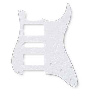 Slagplaat stratocaster 11H 2xH 1xSC 4-ply white pearl