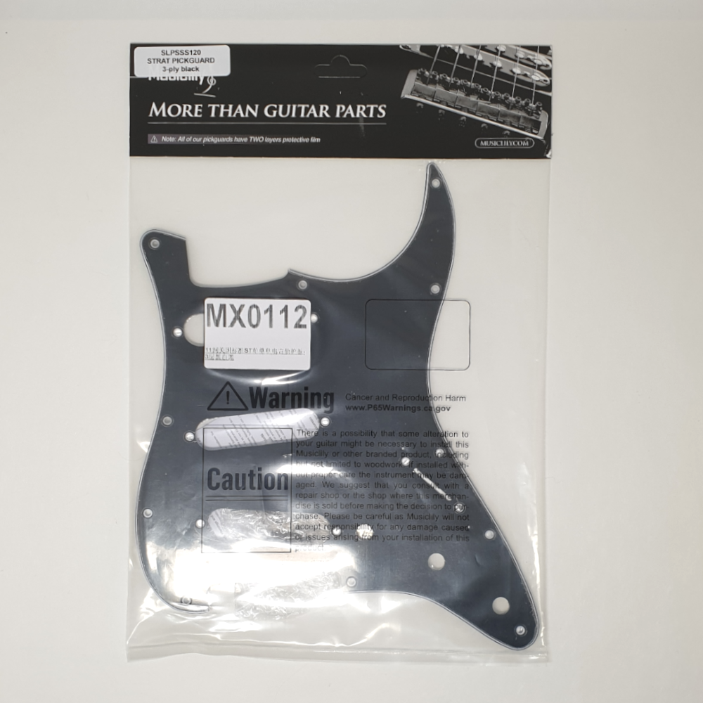 MusicLily MX0112 stratocaster slagplaat zwart 3-ply - Image 6