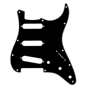 Slagplaat stratocaster 11H 3-ply black