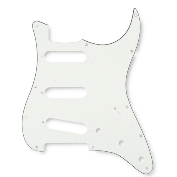 Slagplaat stratocaster 11H 3-ply vintage white