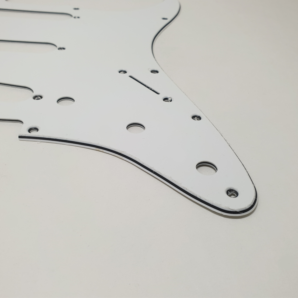 MusicLily MX0111 stratocaster slagplaat white 3-ply, 3 x single coil - Afbeelding 6