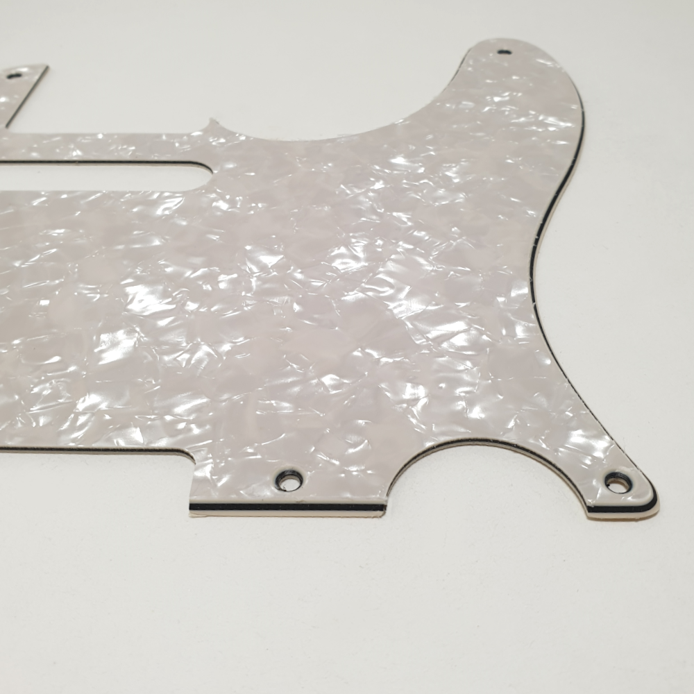 MusicLily MX1410 telecaster slagplaat 5-hole STD 4-ply aged white pearl - Image 4