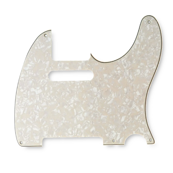 Telecaster pickguard STD 5-hole aged white pearl