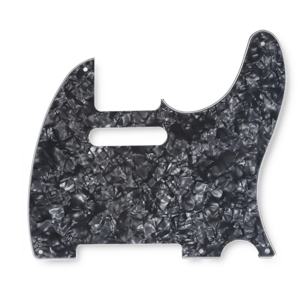 Telecaster pickguard STD 5-hole black pearl