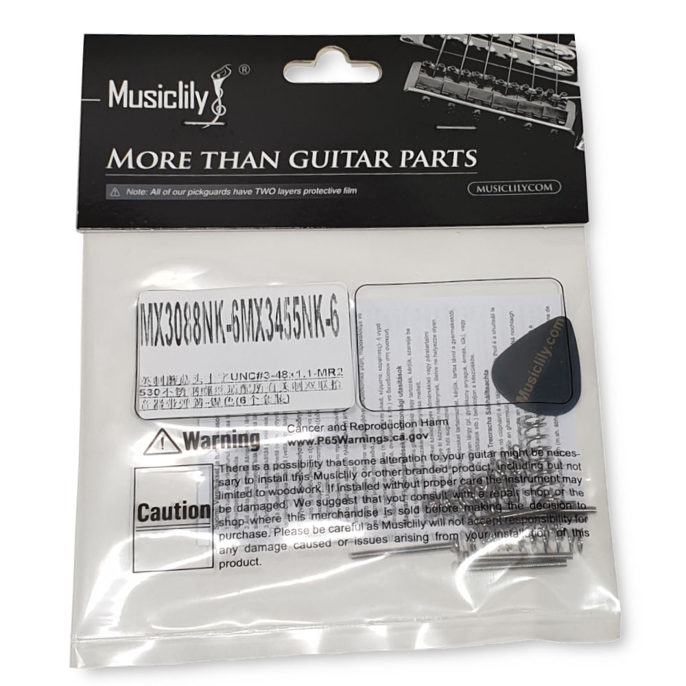 ML 3088NK humbucker pickup schroeven & veertjes, UNC#3-48, nickel 6 st. - Afbeelding 6