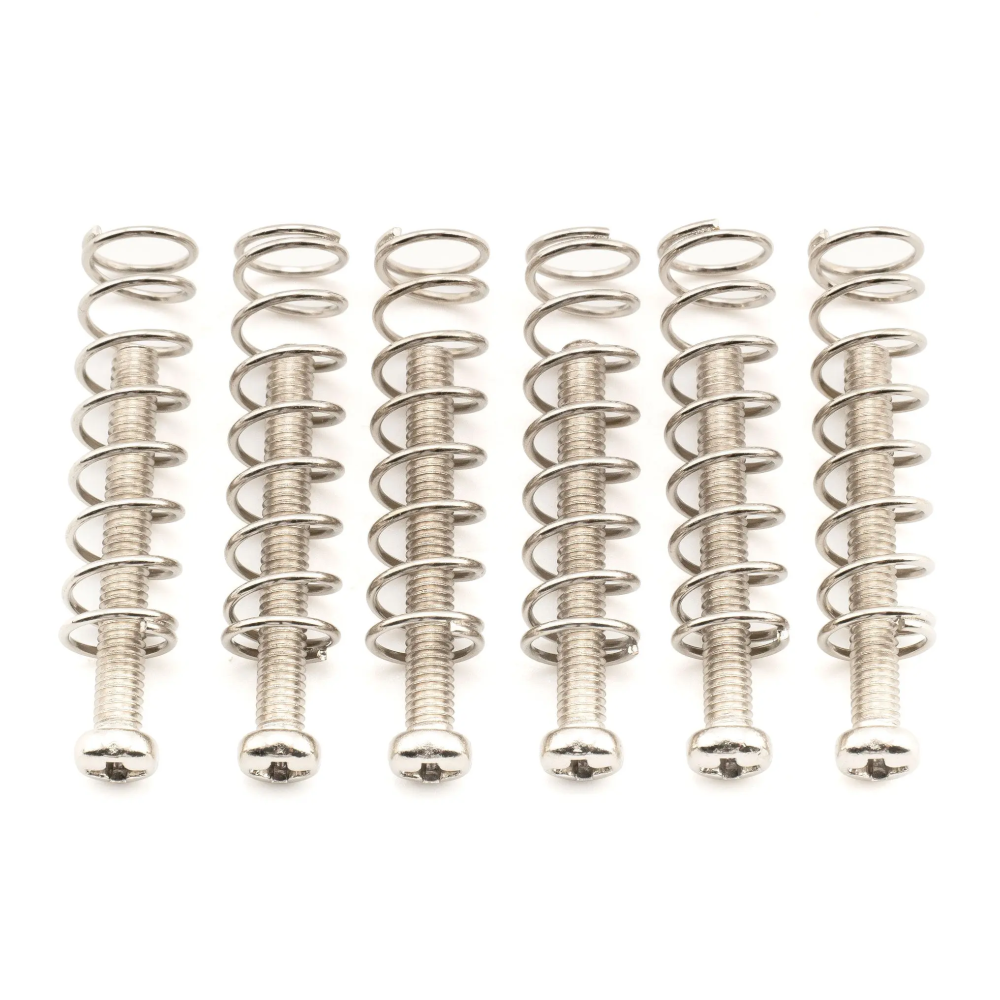 ML M561NK humbucker pickup schroeven & veertjes, M3x25, nickel 6 st. - Afbeelding 2