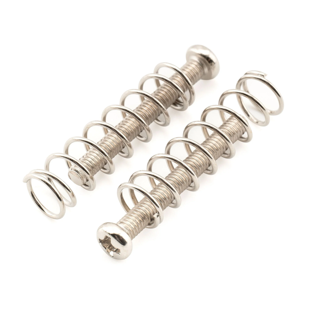 ML M561NK humbucker pickup schroeven & veertjes, M3x25, nickel 6 st. - Afbeelding 4