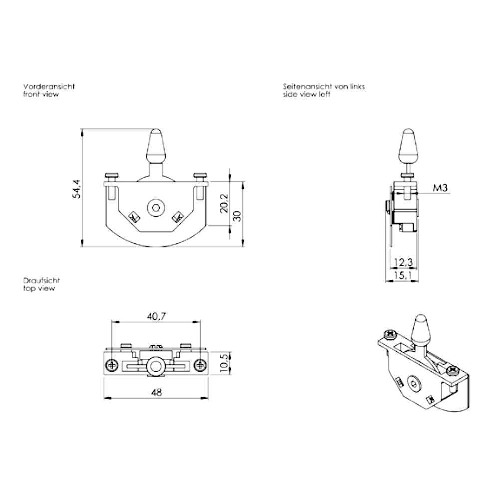 Schaller 15310003 Megaswitch S+T 5-weg schakelaar - Afbeelding 2