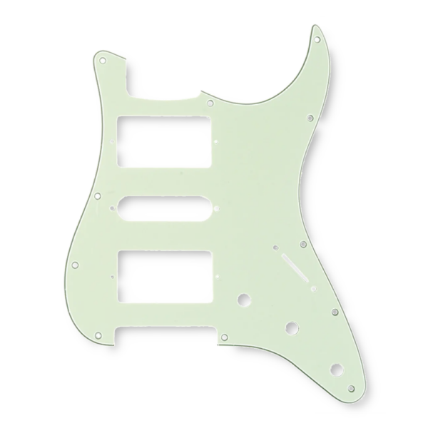 Slagplaat stratocaster 11H 2xH 1xSC 3-ply mint green