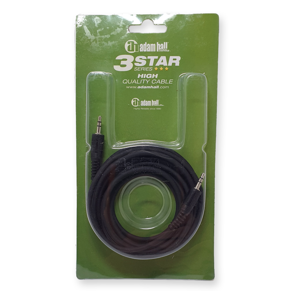 Adam Hall K3BWW0300 audiokabel jack 3,5 stereo 3 mtr