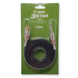 Adam Hall K3TPC0300 audiokabel jack 6,3 naar 2 x RCA male 3 mtr
