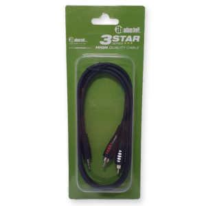 Adam Hall K3YWCC0100 kabel jack 3,5 stereo naar 2xRCA male 1 mtr
