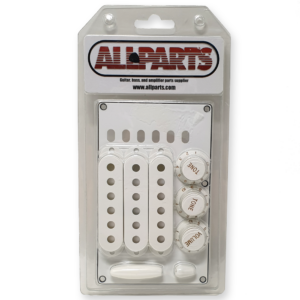 Allparts stratocaster accessoire kit, wit PG-0549-025