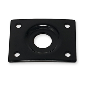 Boston JP-1-B output jack plate, rechthoekig, gewelfd, zwart