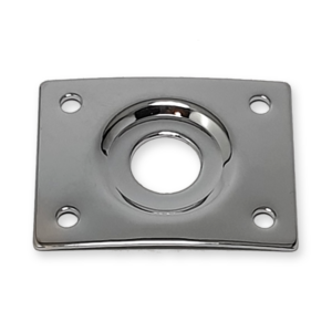 Boston JP-1-C output jack plate, rechthoekig, gewelfd, chrome