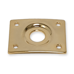 Boston JP-1-G output jack plate, rechthoekig, gewelfd, gold