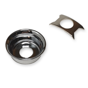 Boston JP-4-C output jack plate, cup model, chrome