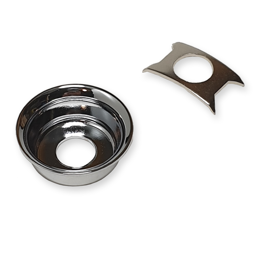 Boston JP-4-C output jack plate, cup model, chrome