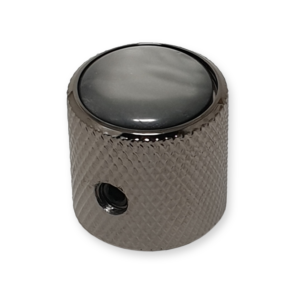 Boston KBN-239 dome knop, black nickel met black pearl inlay
