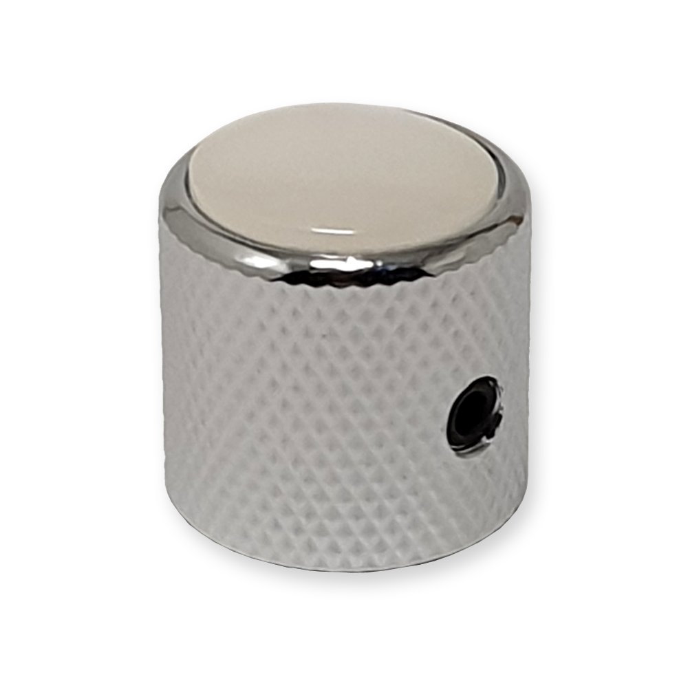Boston KCH-236 dome knop, chrome met pearl inlay