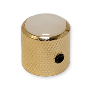 Boston KG-236 dome knop, gold met pearl inlay