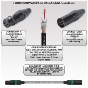 DMX/AES kabel configurator