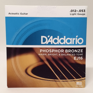 D'addario EJ16 Phosphor Bronze 012-053 snarenset