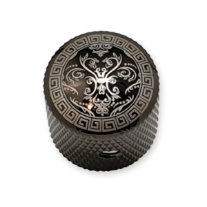 Dome knop, universeel, black chrome hong kong