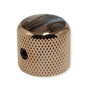 Dome knop, gold met abalone inlay