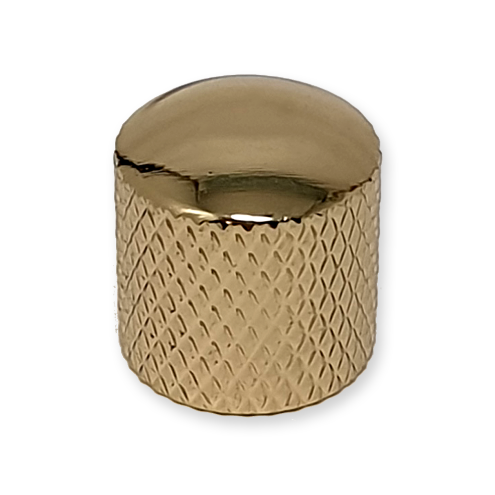 Dome knop, voor tone of volume regelaar, light brass