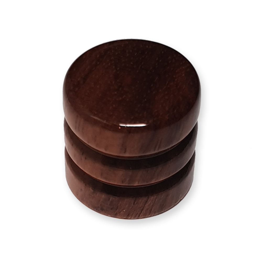 Dome knop, voor volume of tone regelaar, wood brown