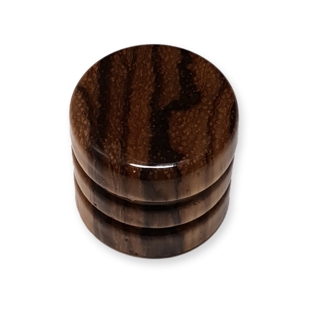 Dome knop, voor volume of tone regelaar, wood zebra