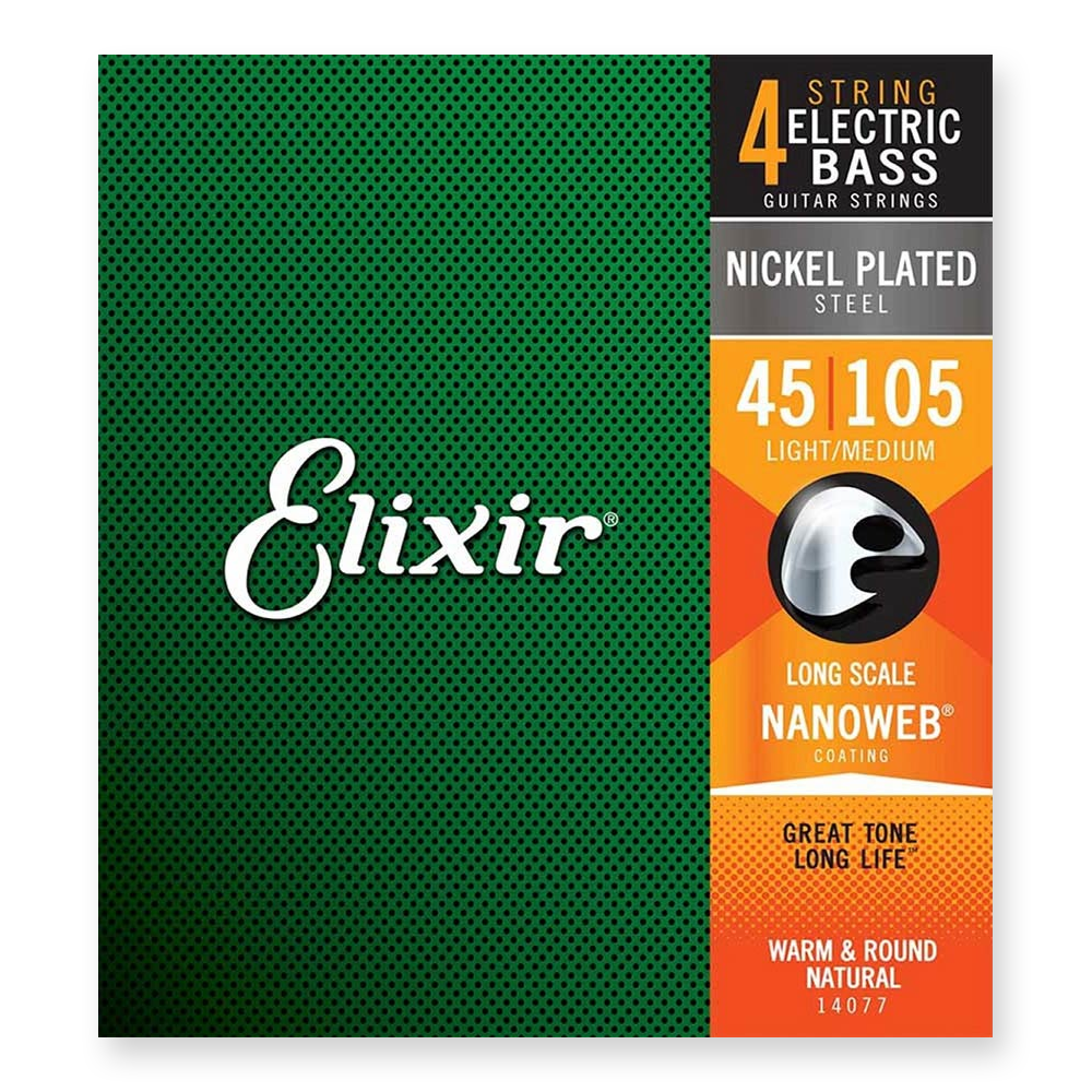 Elixir 14077 Nanoweb Light/Medium 045-105 bass snarenset