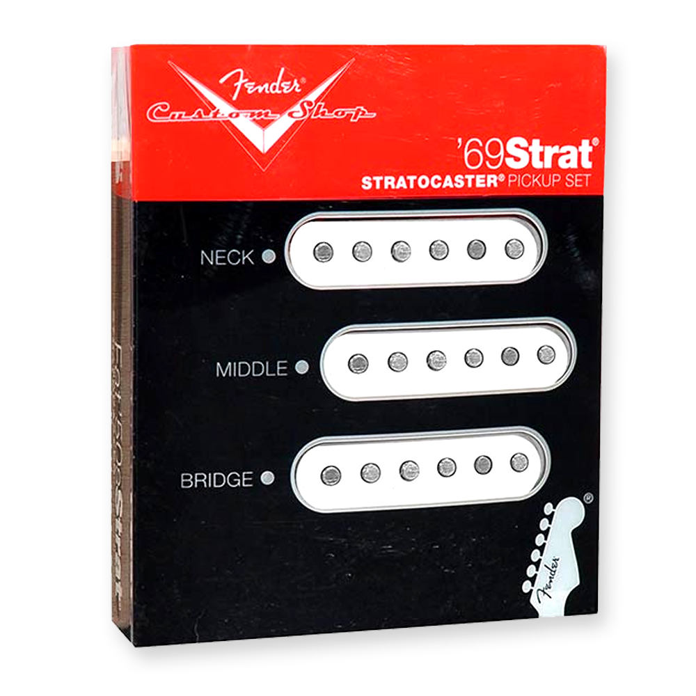 Fender Custom Shop Custom 69's strat pickup set, wit 0992114000