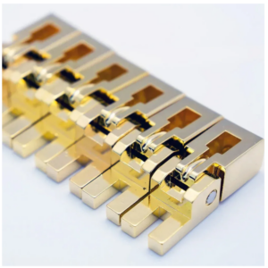 Floyd Rose FR1BSSSGP bridge saddle set satin gold