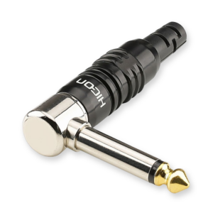 Hicon J63MA07 6,3 mm jack plug, mono, haaks