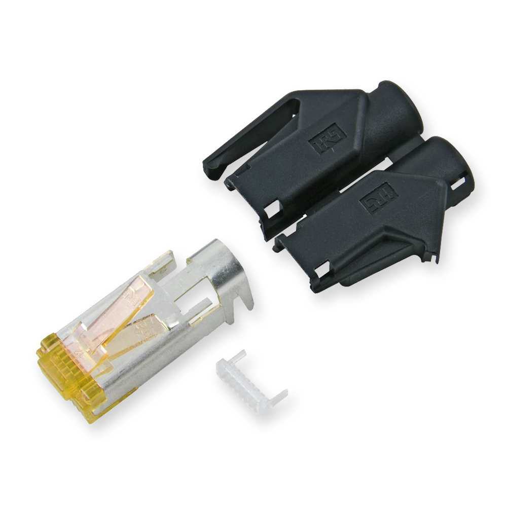 Hirose RJ45C6ASW RJ45 connector kabeldeel zwart