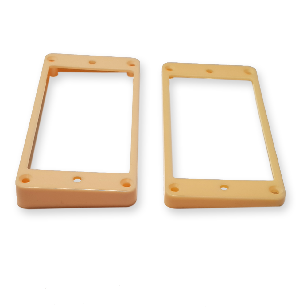 Fleor humbucker frame set, curved mounting, cream