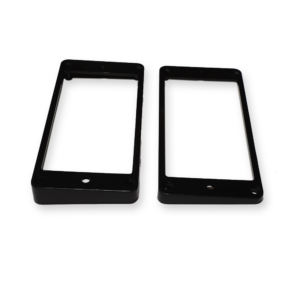 Fleor humbucker frame set, curved mounting, zwart